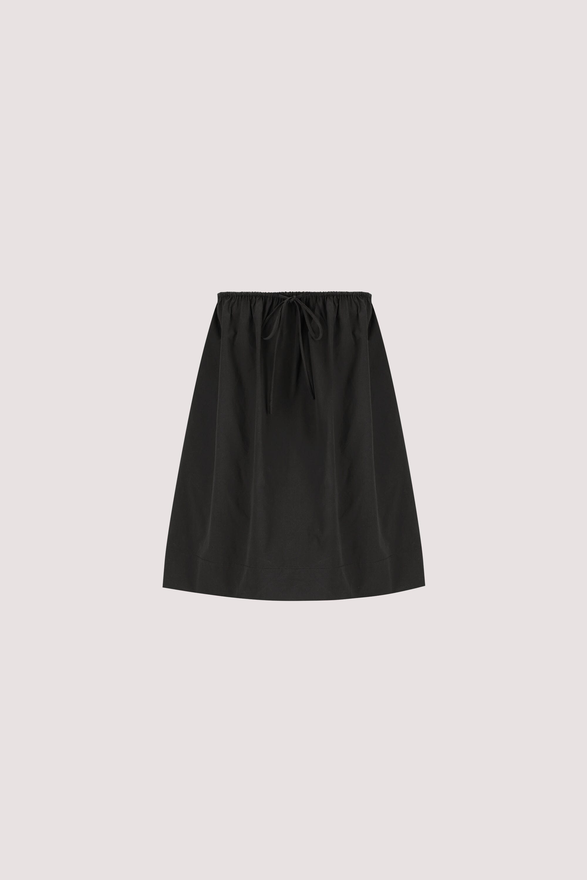 SOMMER BLACK STRAPLESS POPLIN TOP