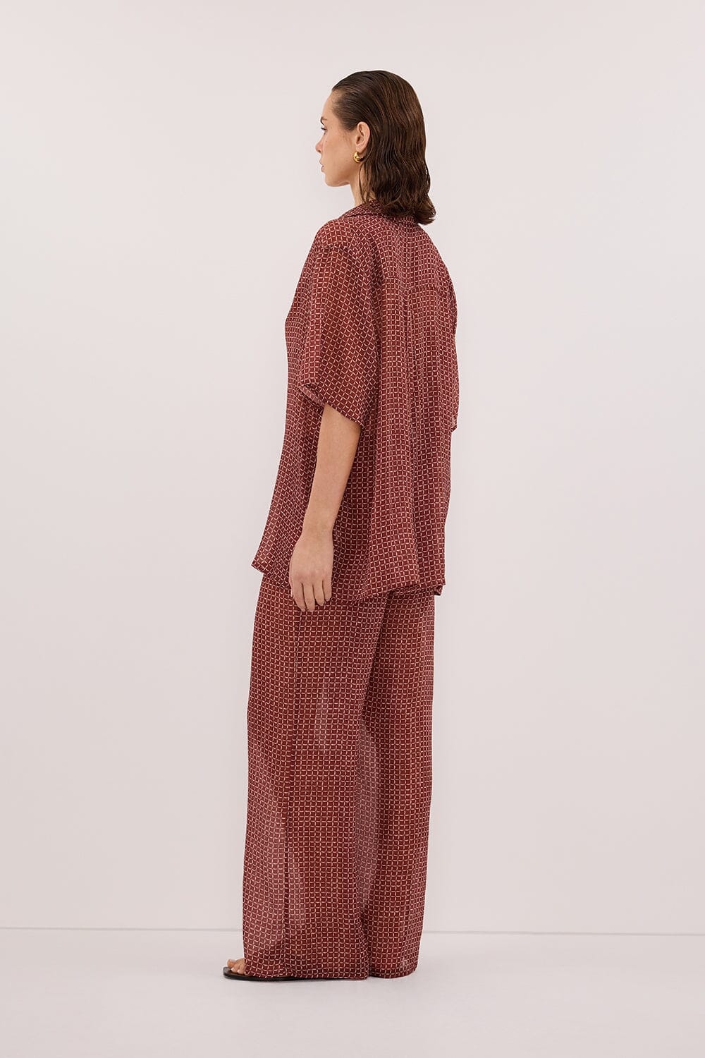 TIA SAHARA MICRO CHECK SHIRT Clothing DISSH Boutiques 