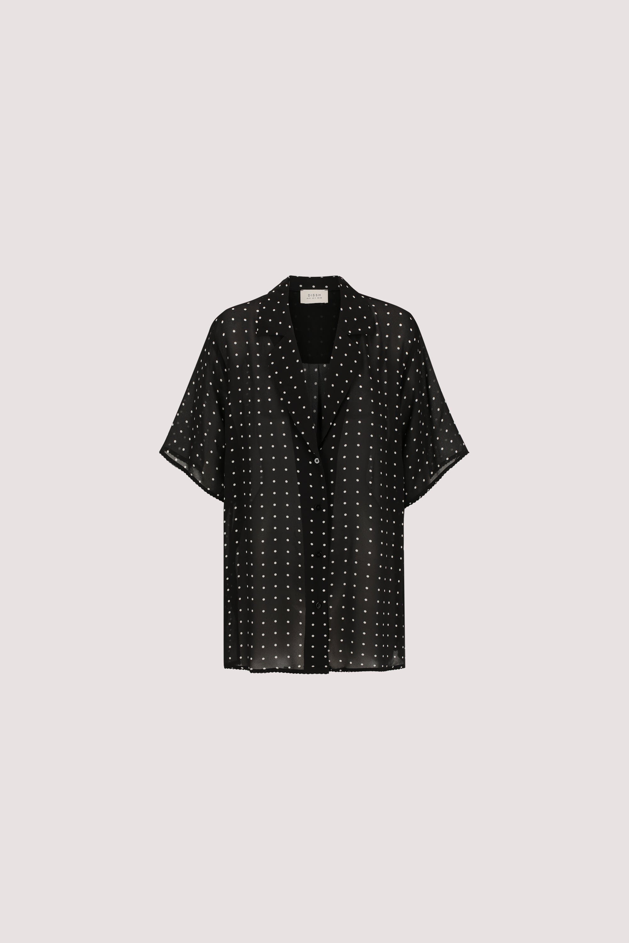 VANESSA BLACK OVERSIZED SHORT SLEEVE RESORT SHIRT