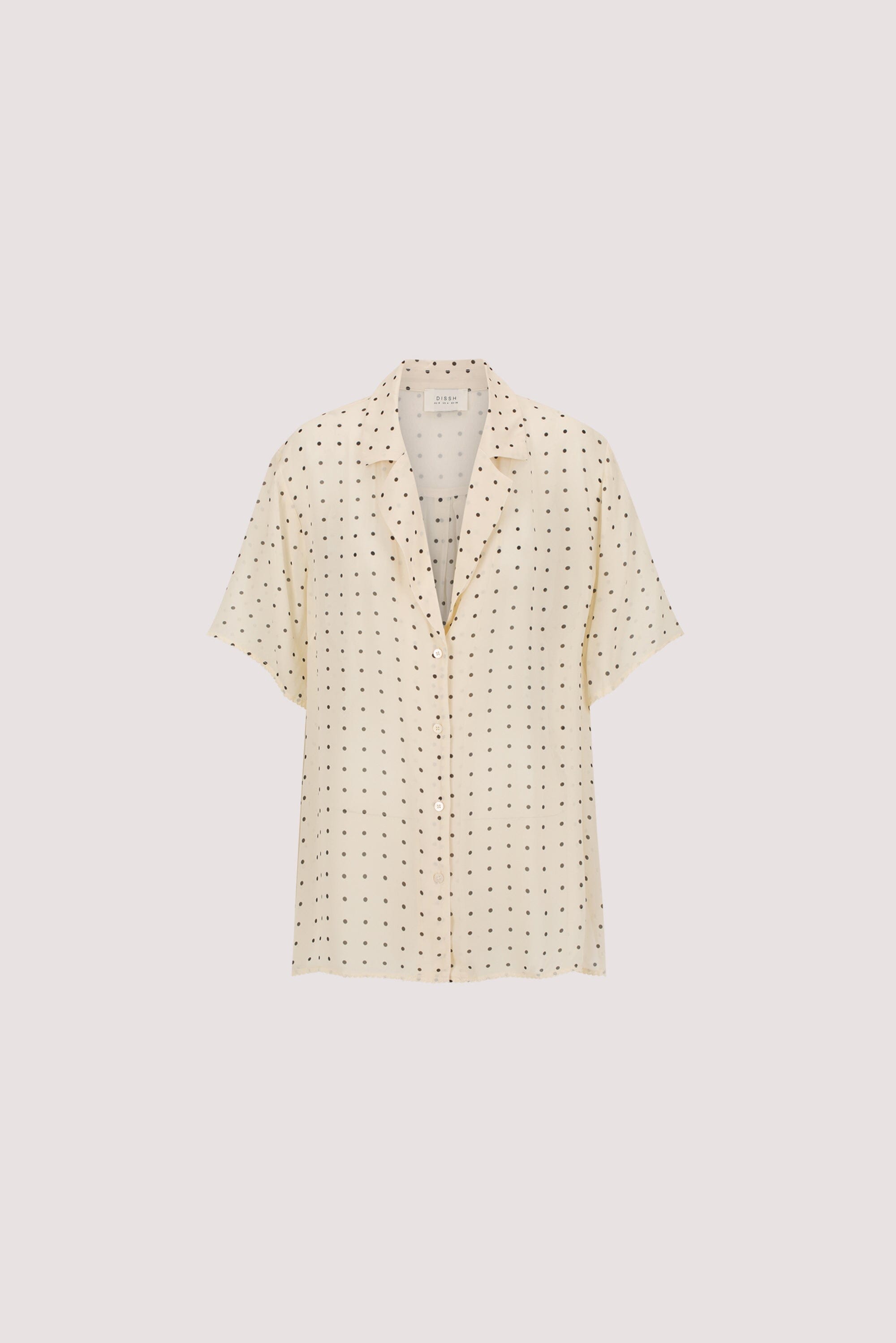 VANESSA SANDSTONE OVERSIZED SHORT SLEEVE RESORT SHIRT