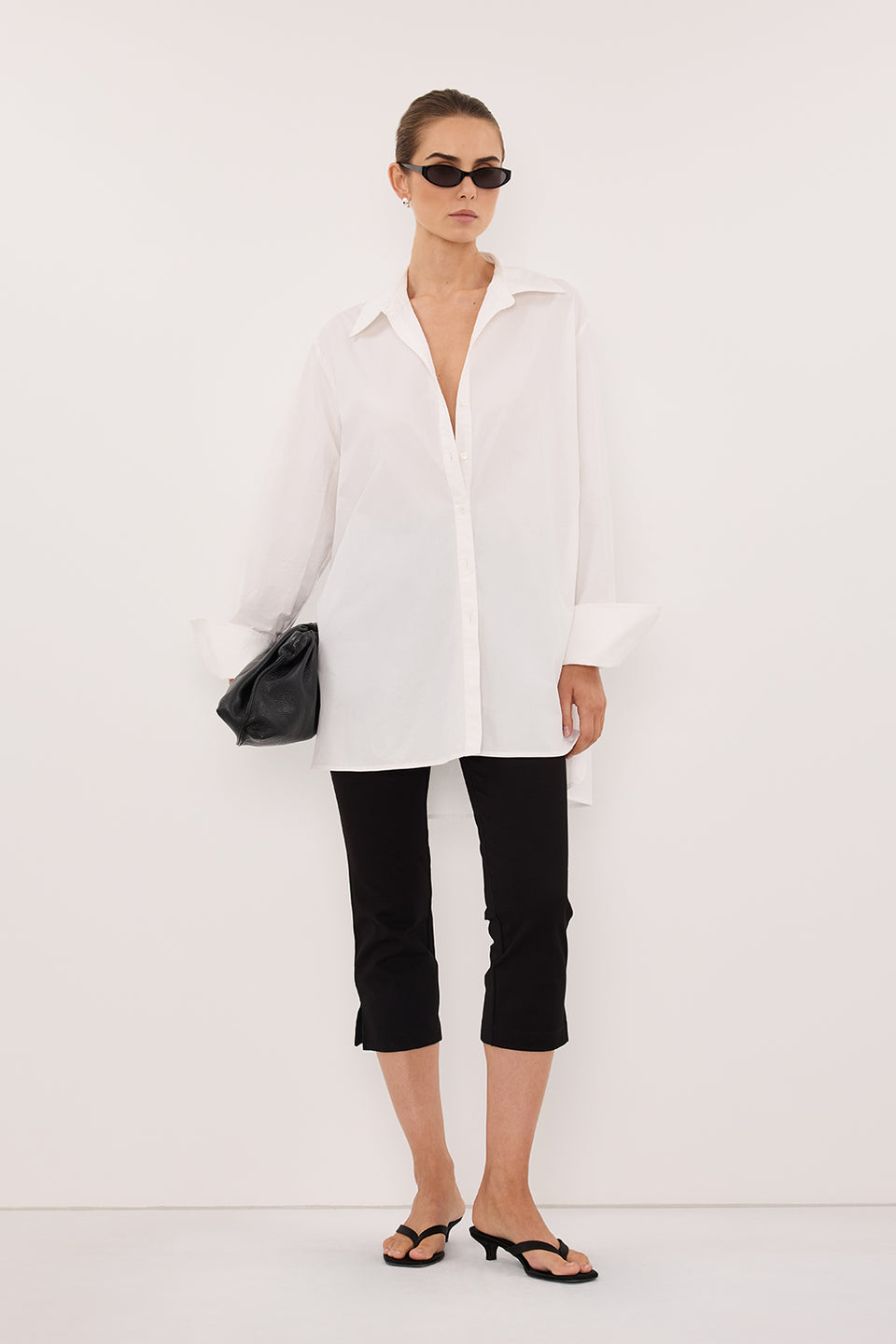 RAE WHITE LIGHT WEIGHT COTTON SHIRT