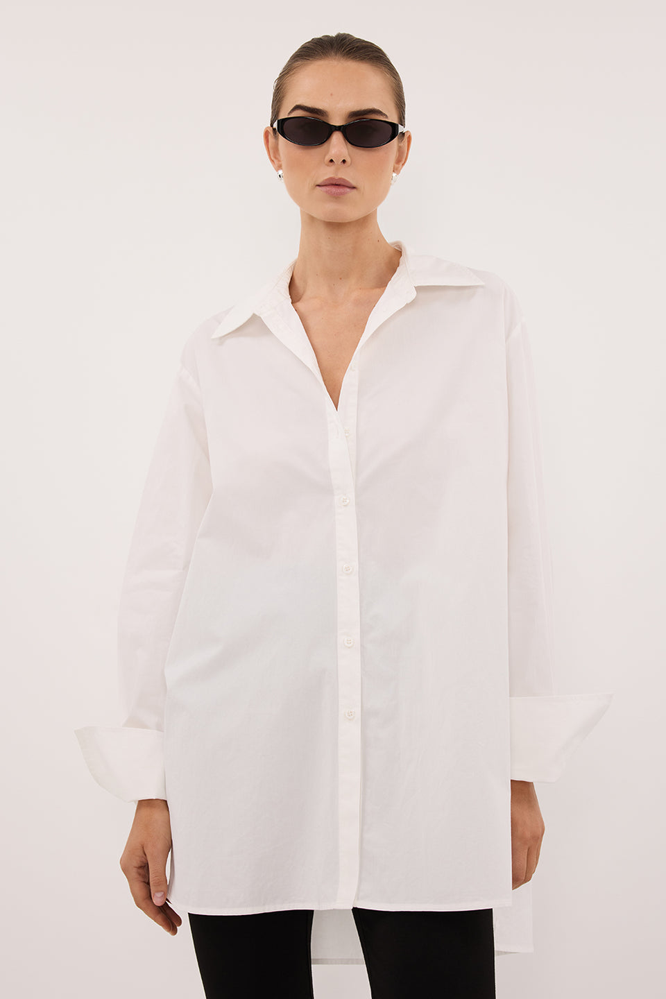 RAE WHITE LIGHT WEIGHT COTTON SHIRT