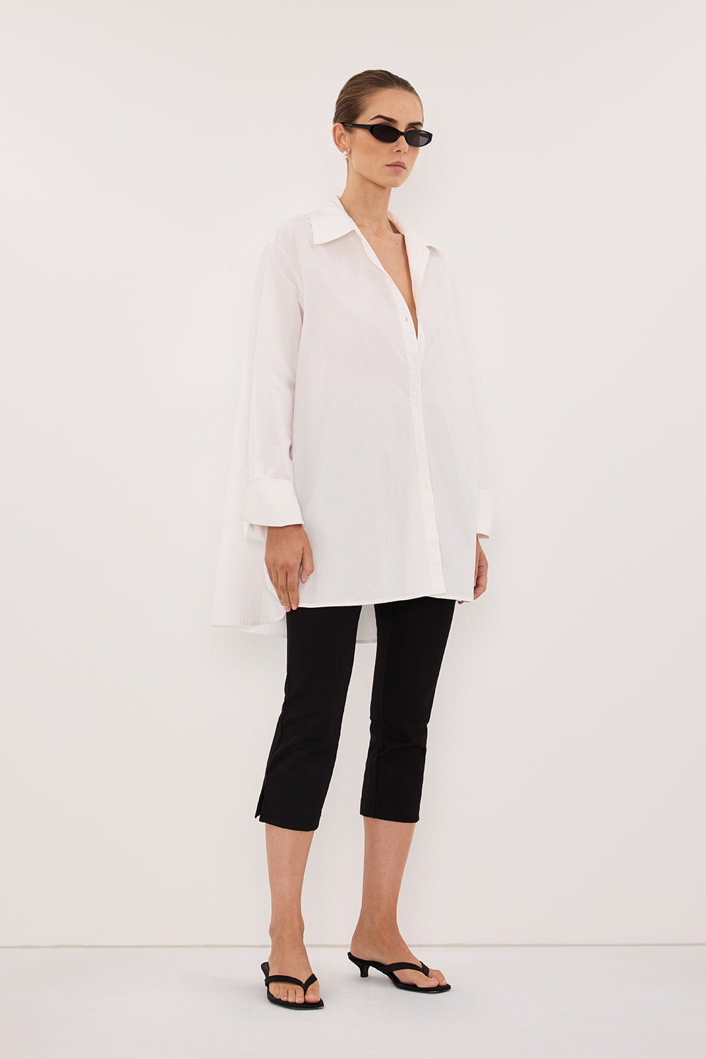 RAE WHITE LIGHT WEIGHT COTTON SHIRT