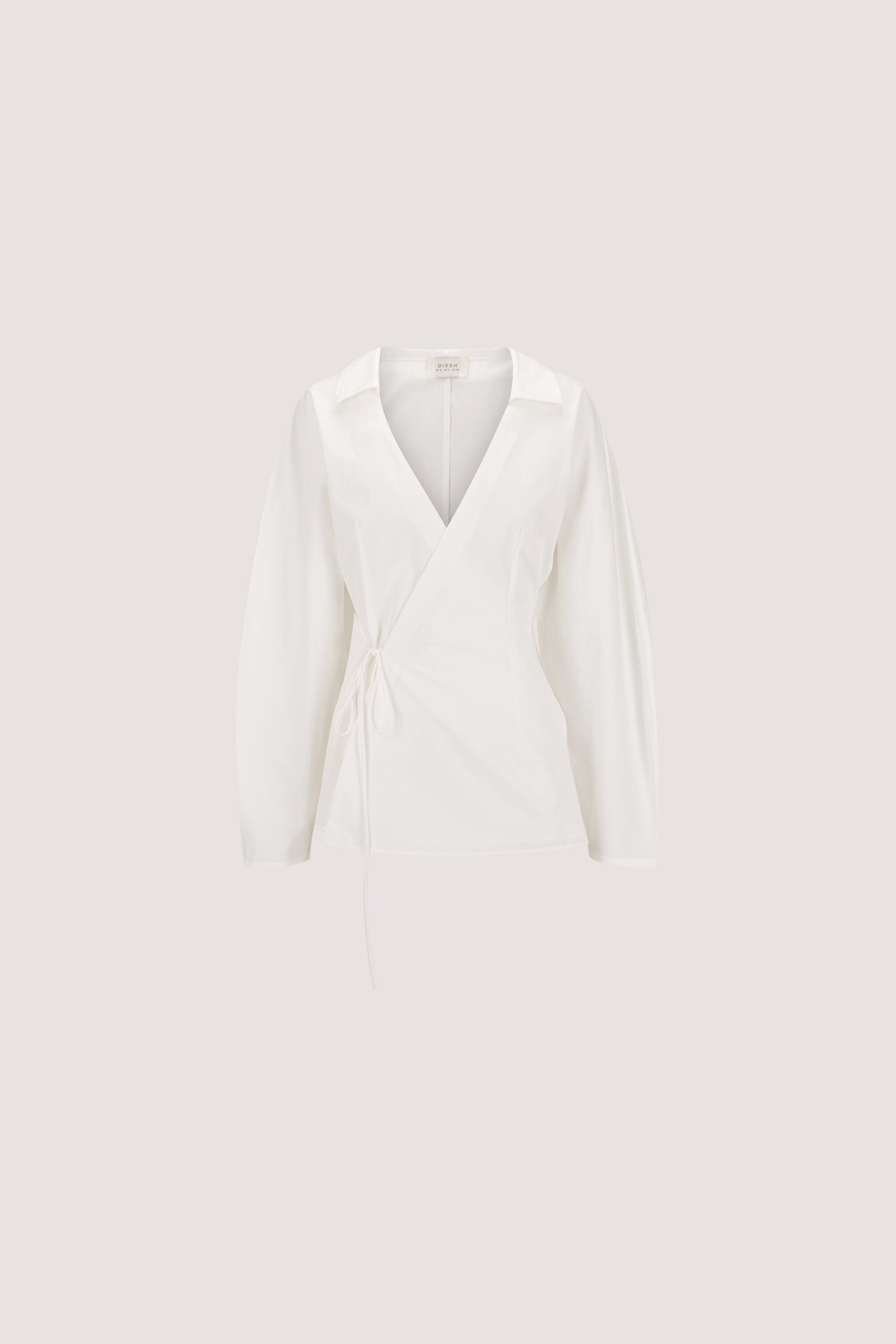 SIENA WHITE COTTON WRAP SHIRT