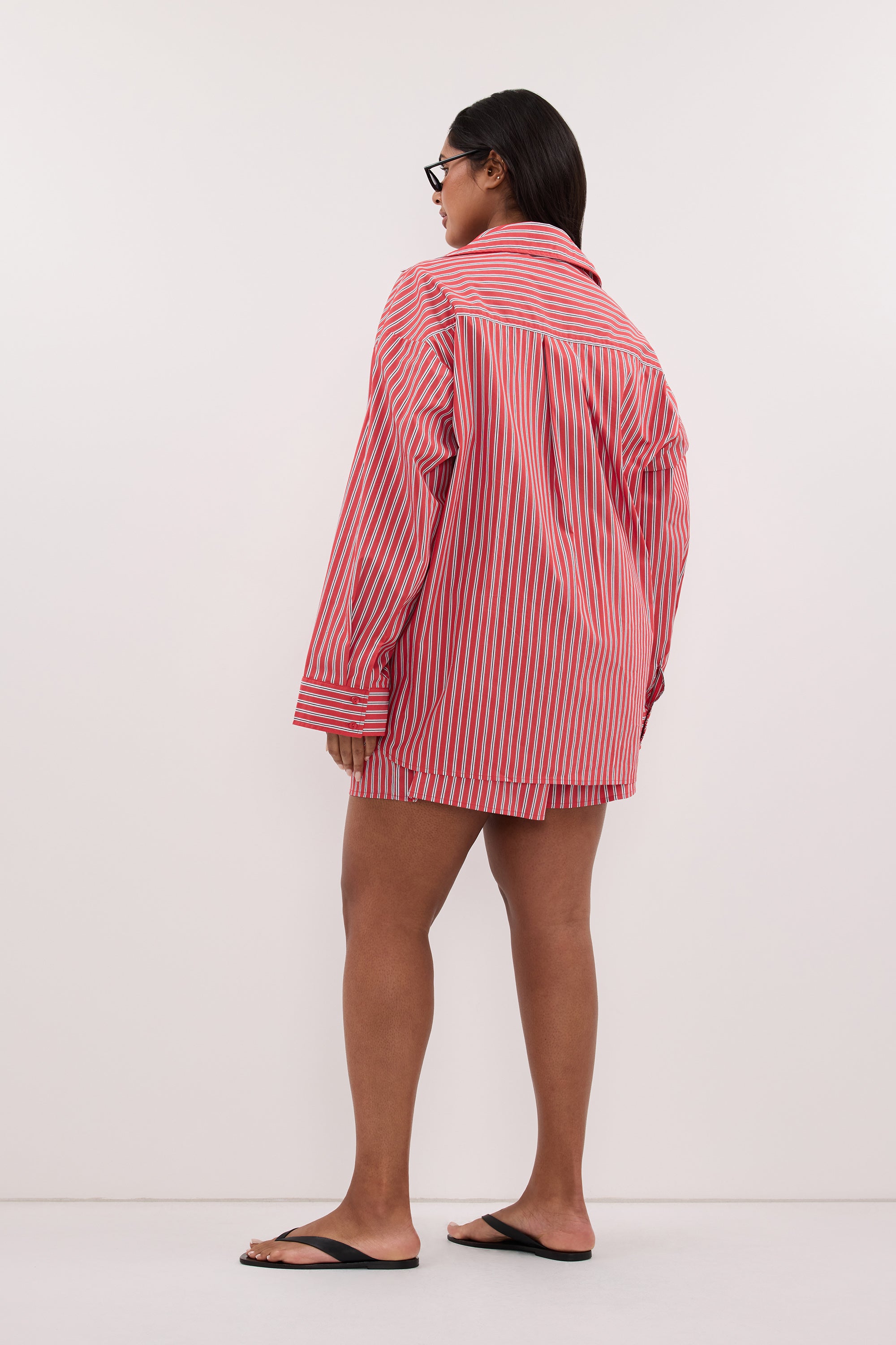 MISHA RED STRIPE SHIRT