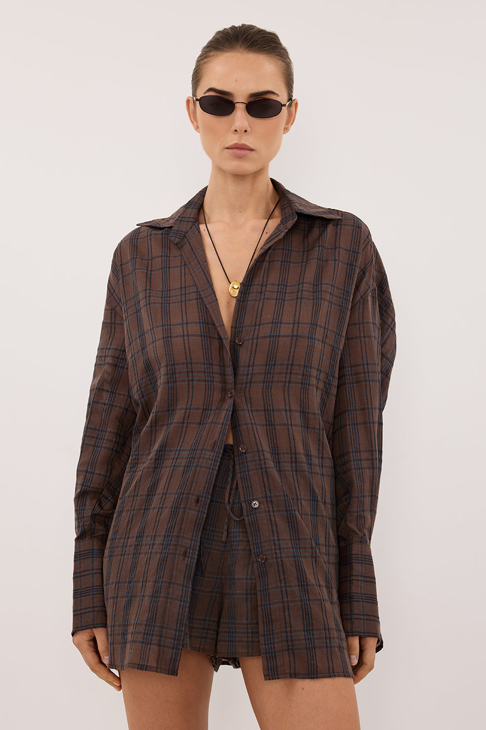 PETRA CHOC CHECK SHIRT