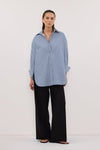 GRACIE LONG SLEEVE BLUE STRIPE SHIRT