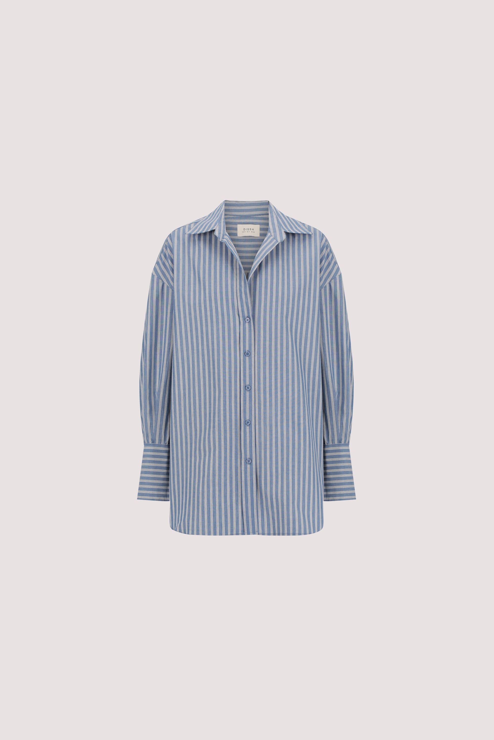 GRACIE LONG SLEEVE BLUE STRIPE SHIRT