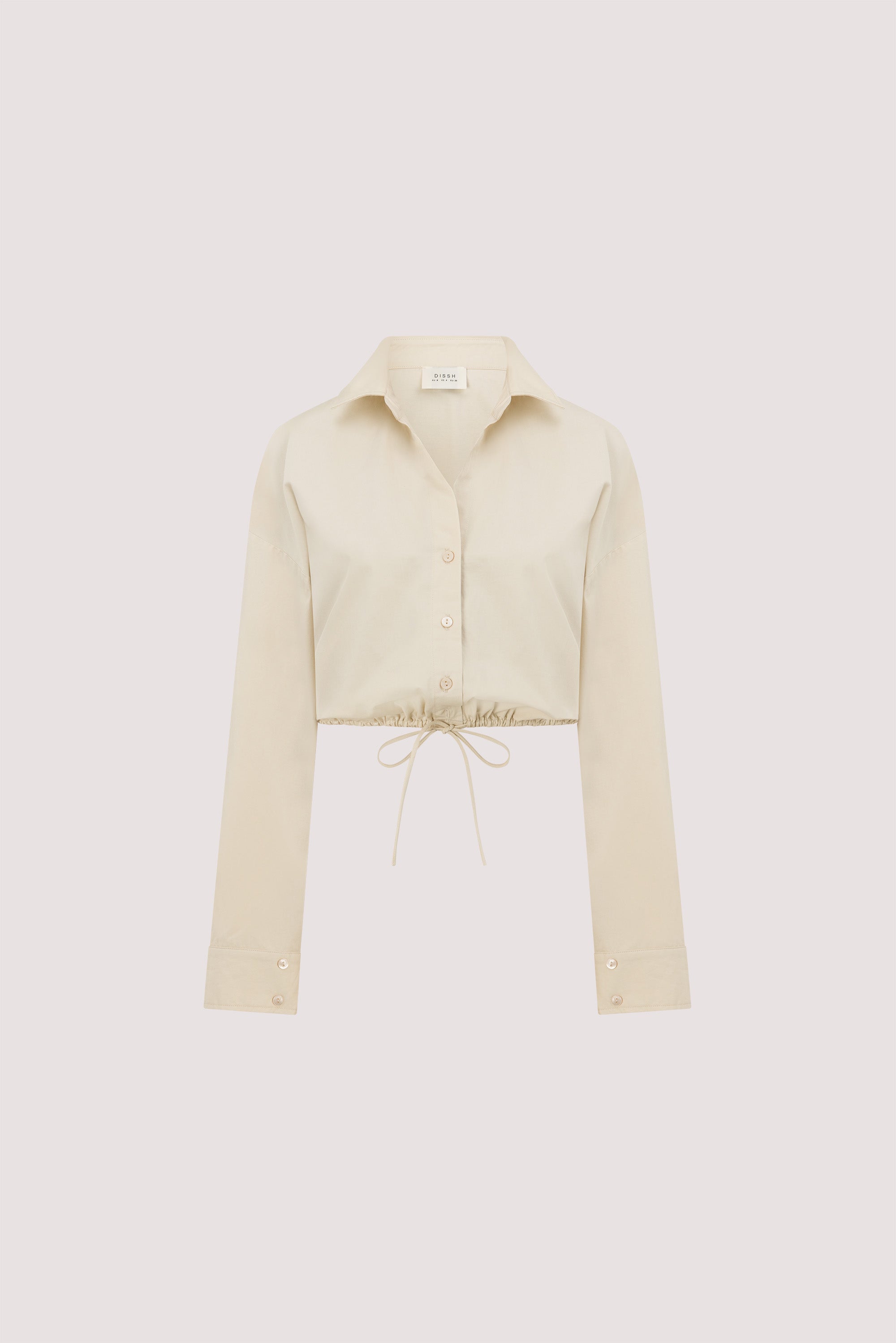 CALI PLASTER COTTON CROPPED SHIRT
