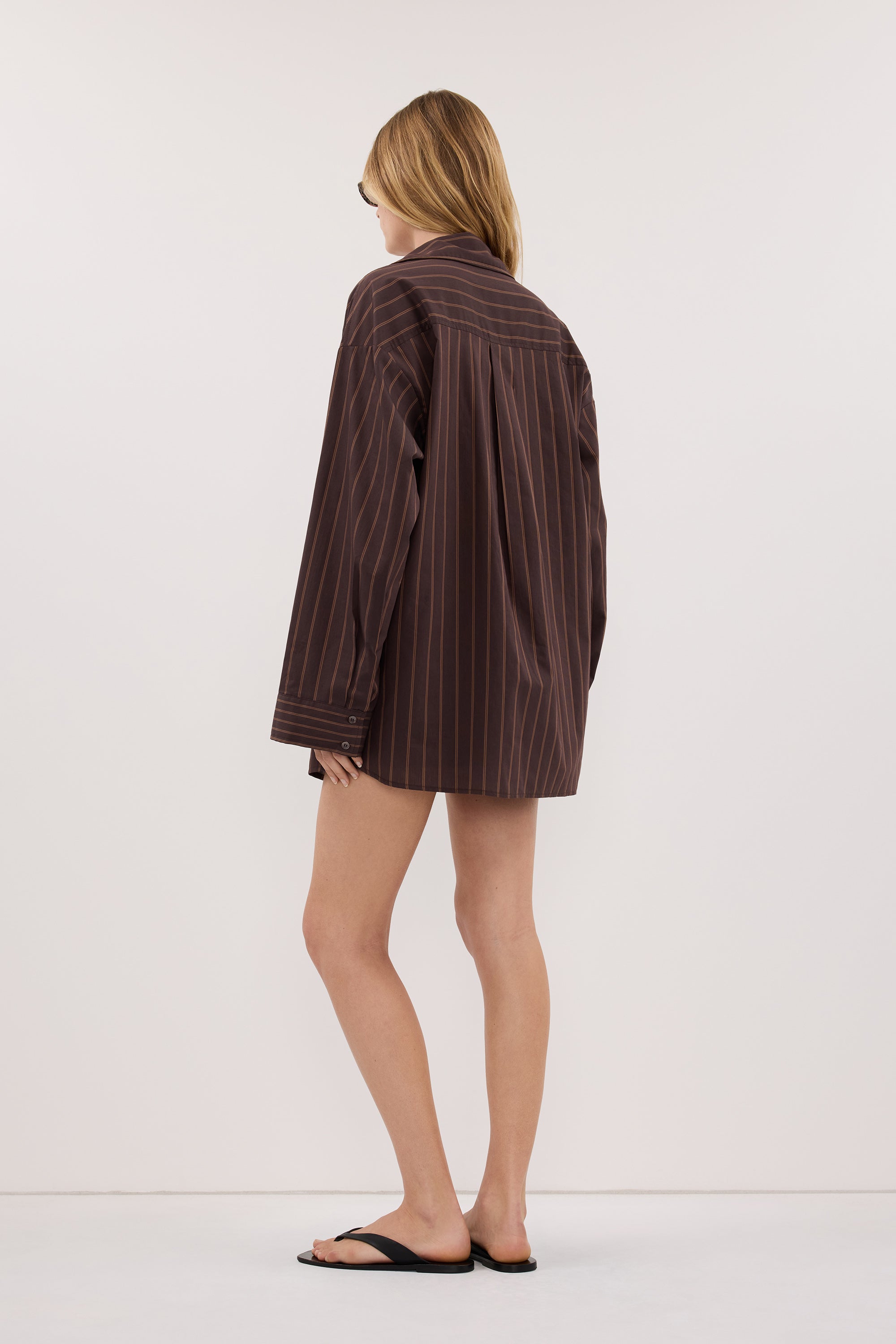 FABLE CHOC SILK BLEND SHIRT