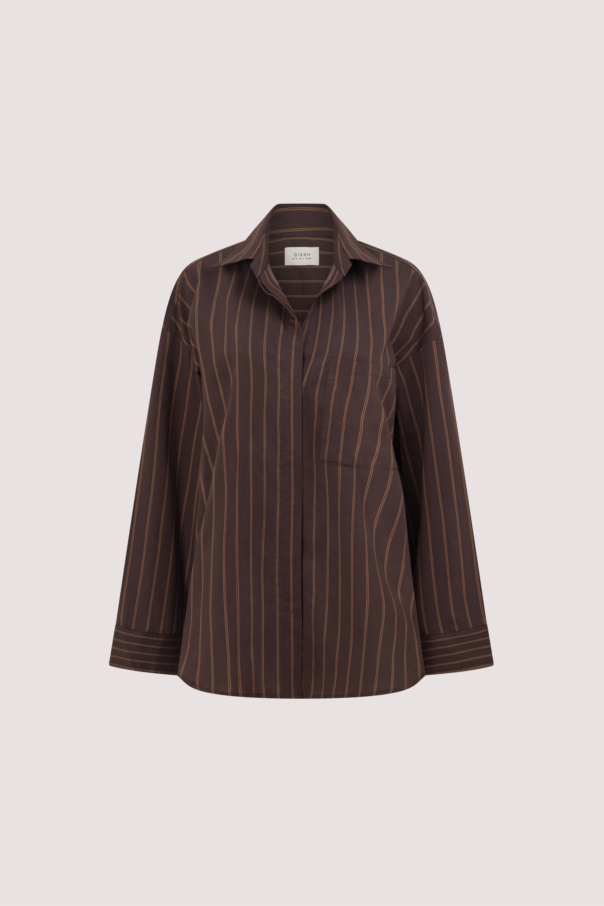 FABLE CHOC SILK BLEND SHIRT