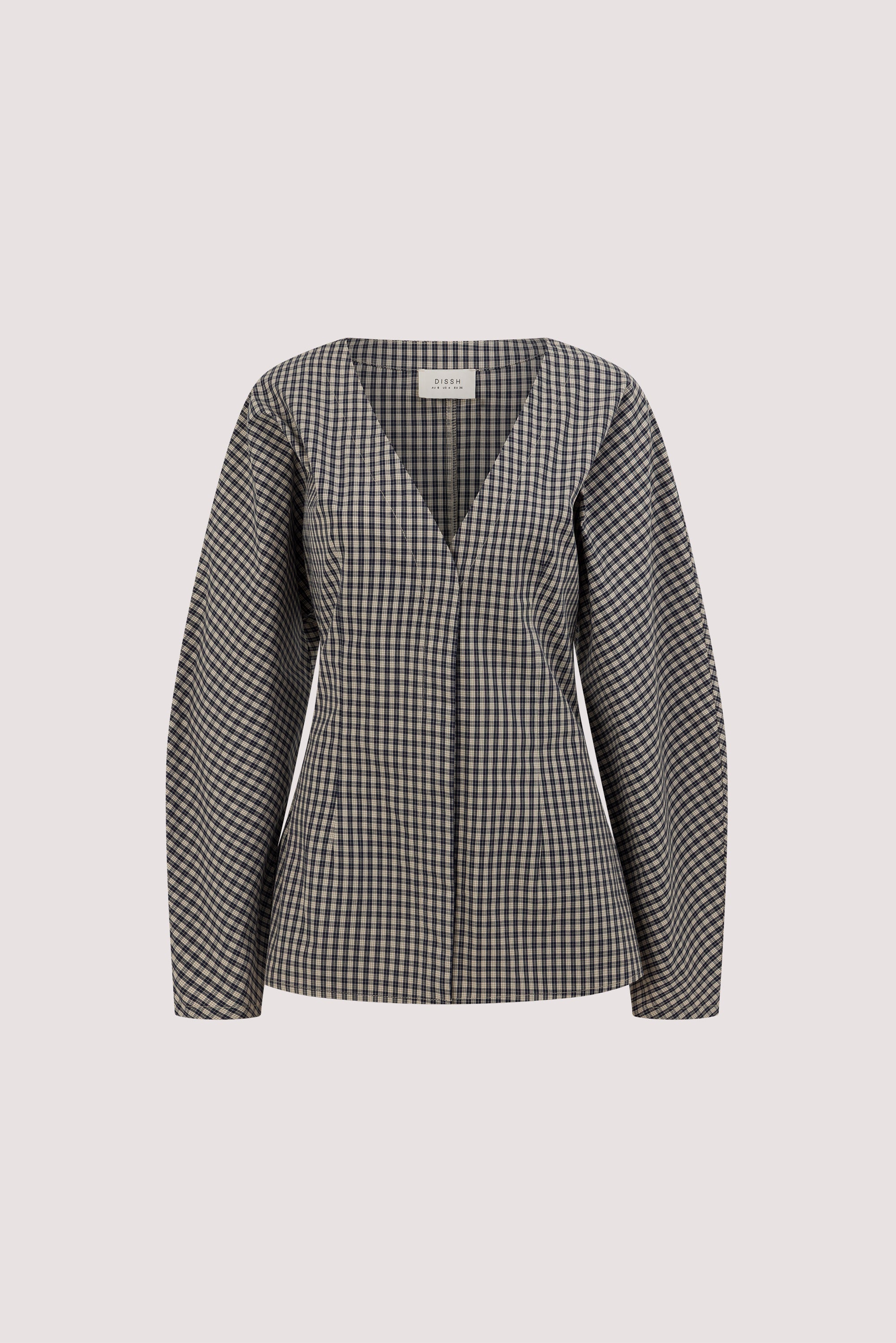 MATILDA INK CHECK FITTED SHIRT
