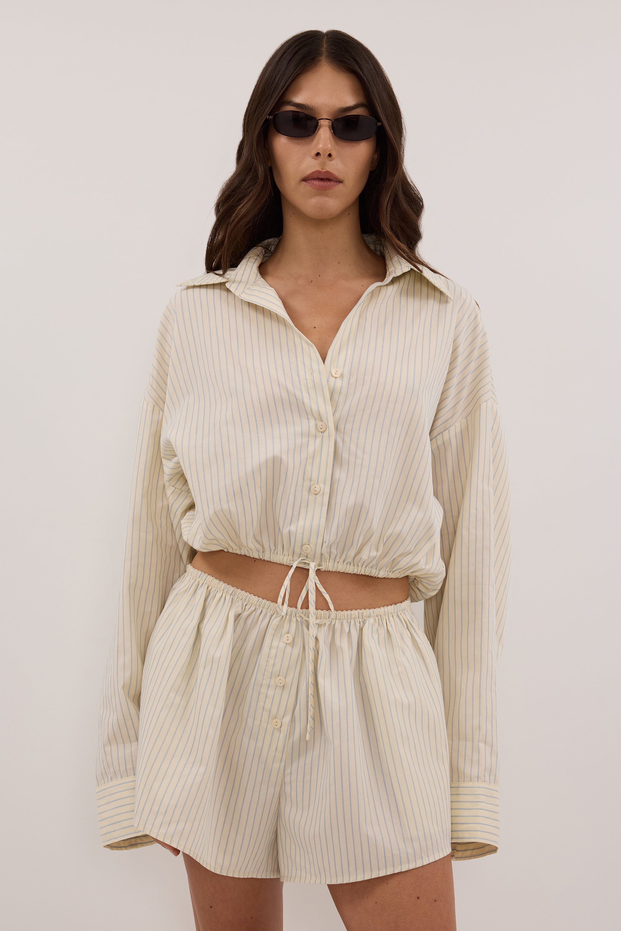 PIPER YELLOW CROPPED SHIRT - PRE ORDER