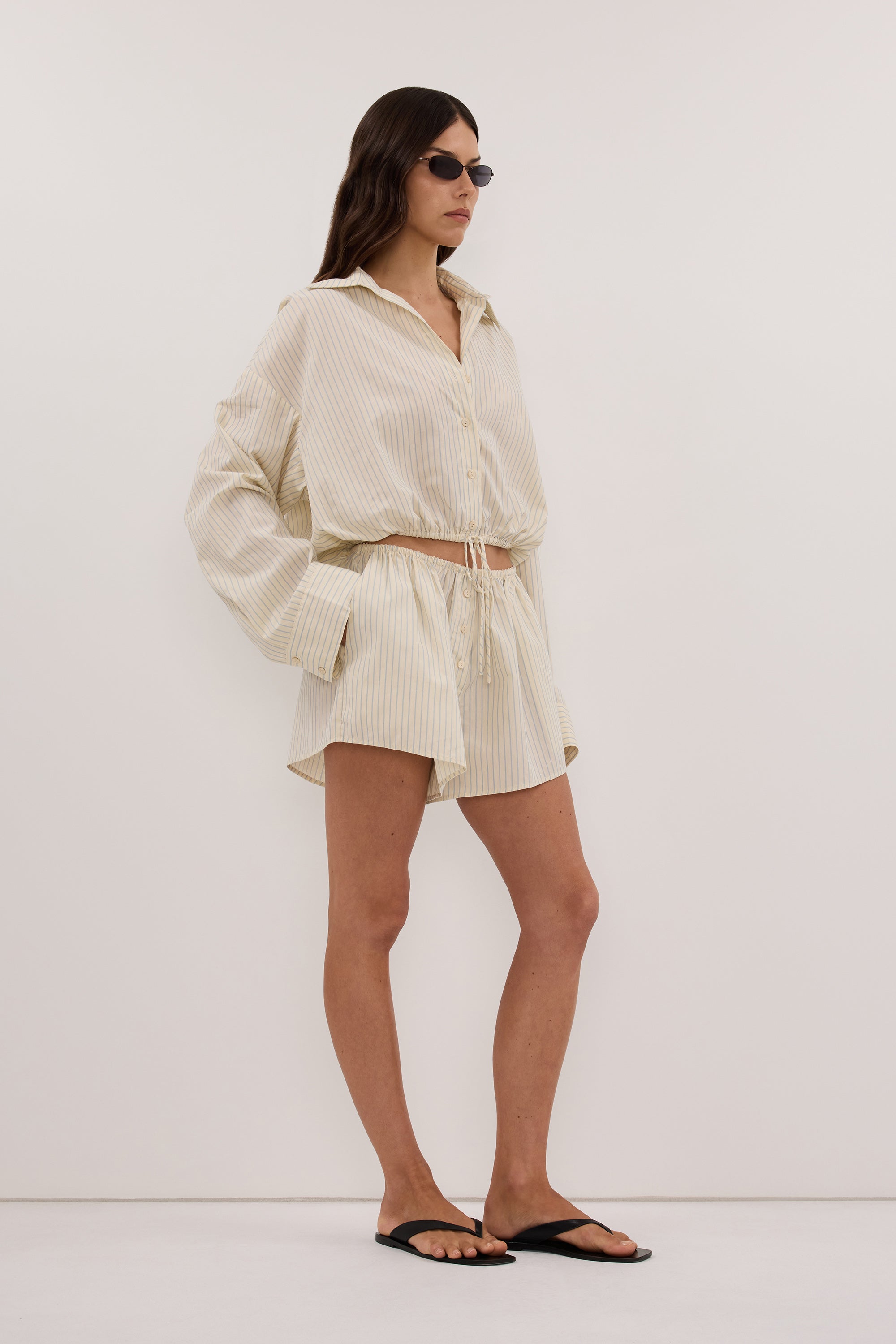 PIPER YELLOW CROPPED SHIRT - PRE ORDER