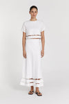 PETRA WHITE LINEN CROP TOP