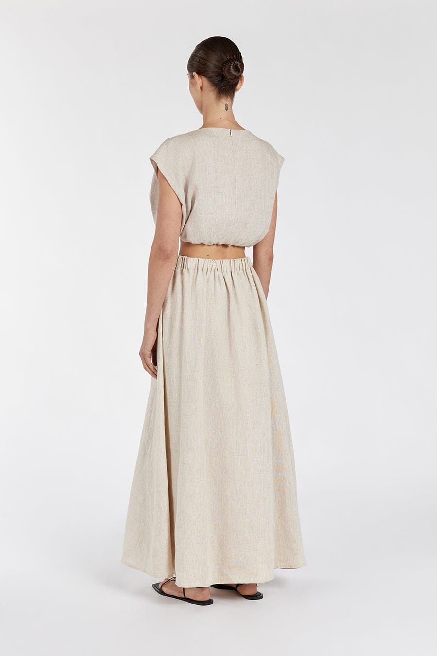 AMY NATURAL LINEN BUBBLE TOP - PRE ORDER Clothing DISSH Boutiques 