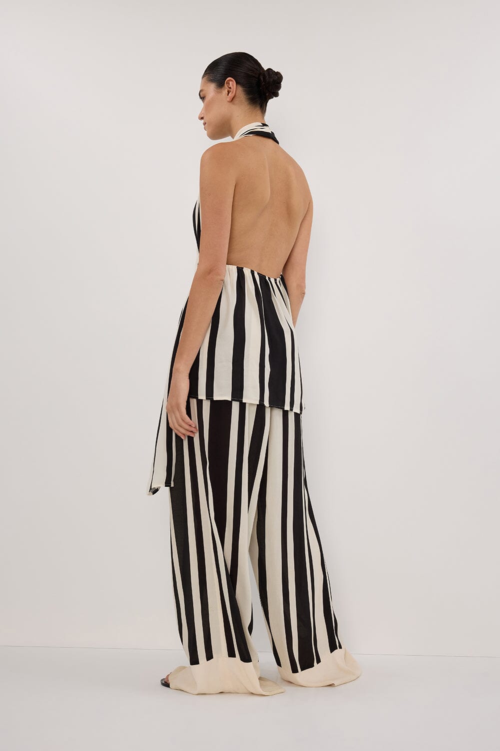 BEAU BLACK STRIPE HALTER TOP - PRE ORDER Clothing DISSH Boutiques 