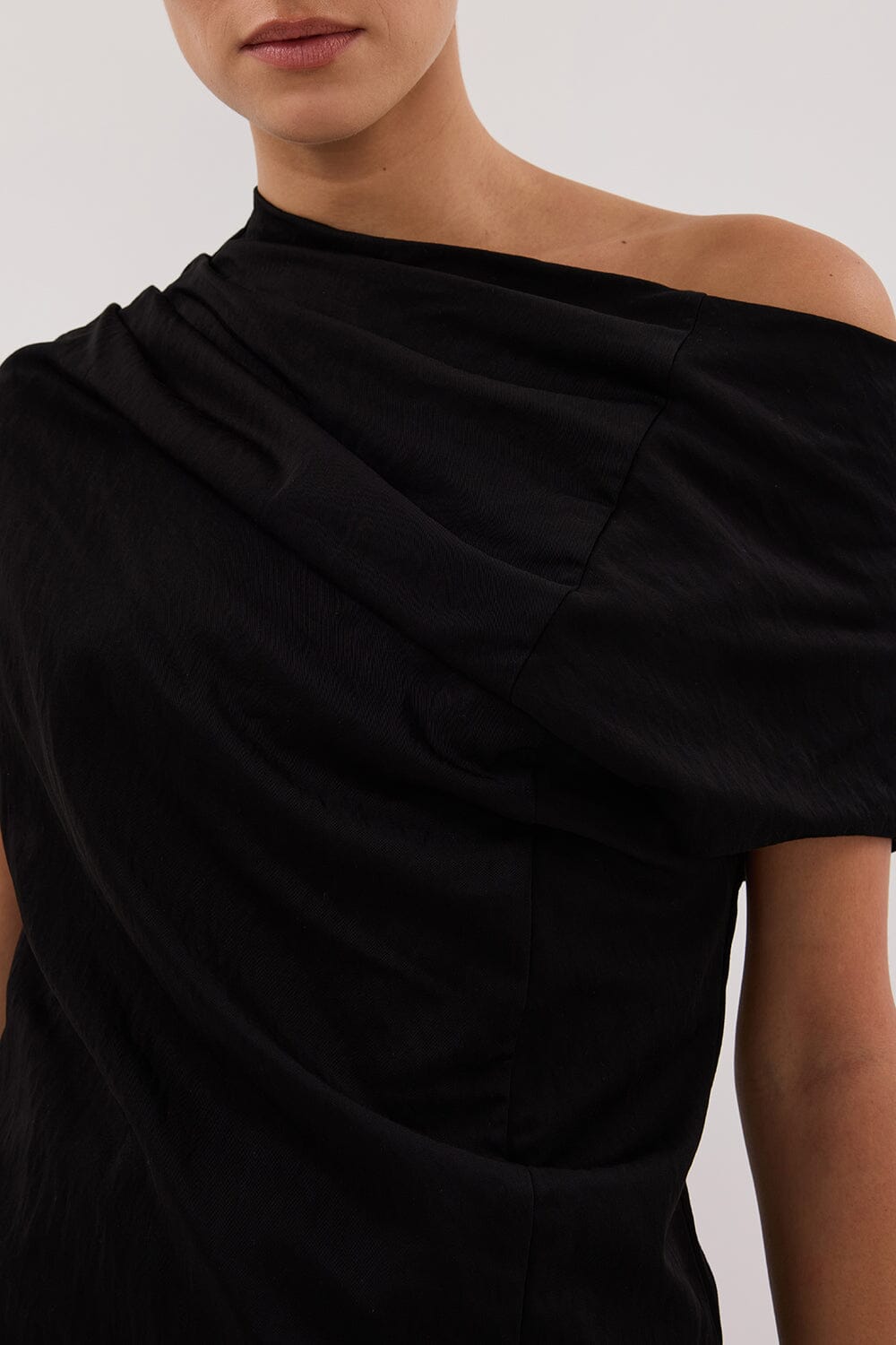 ANDY BLACK ASYM DRAPED TOP Clothing DISSH Boutiques 