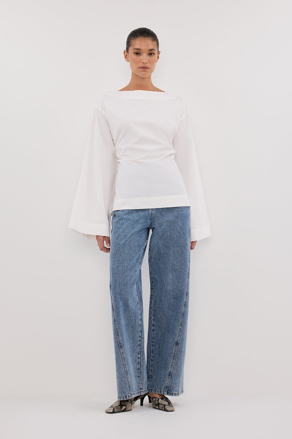 IVY WHITE LONG SLEEVE TOP Clothing DISSH Boutiques 