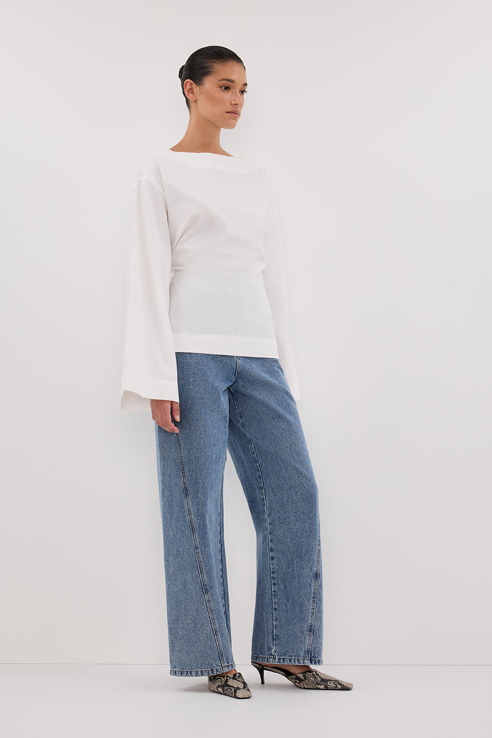 IVY WHITE LONG SLEEVE TOP Clothing DISSH Boutiques 