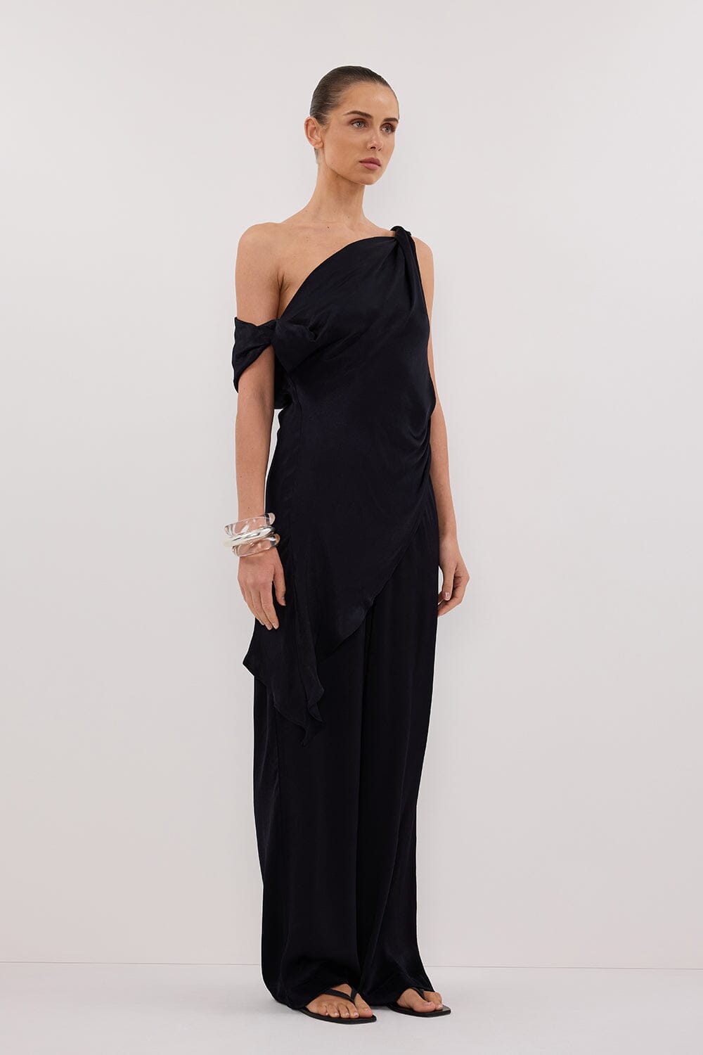 EVE INK ASYM SATIN TOP Clothing DISSH Boutiques 