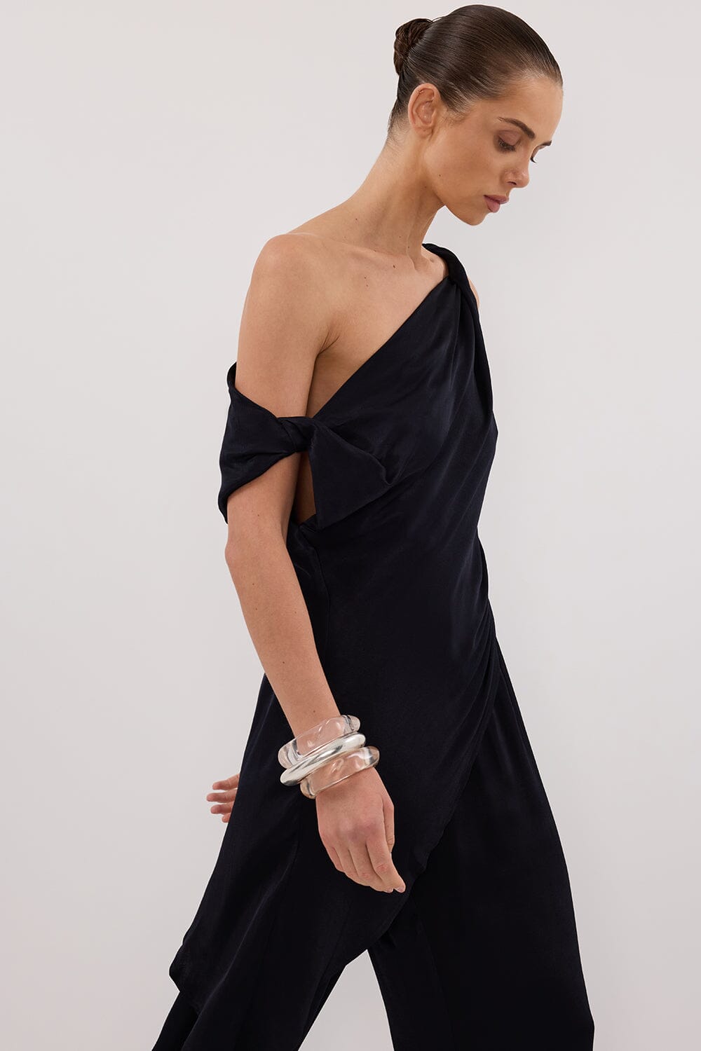 EVE INK ASYM SATIN TOP Clothing DISSH Boutiques 