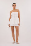 ARTIE WHITE RAMIE STRAPLESS TOP