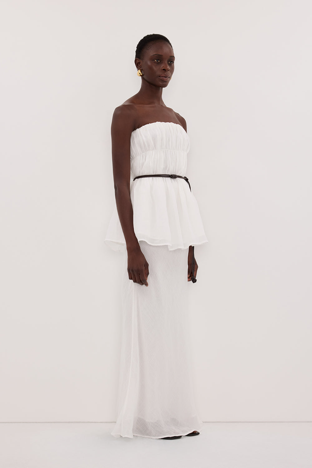 ARTIE WHITE RAMIE STRAPLESS TOP Clothing DISSH Boutiques 