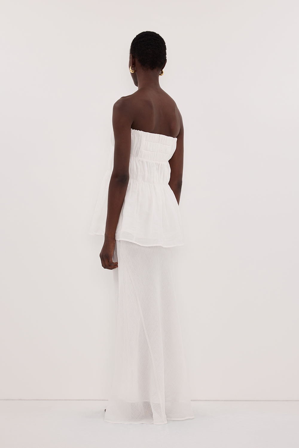 ARTIE WHITE RAMIE STRAPLESS TOP Clothing DISSH Boutiques 
