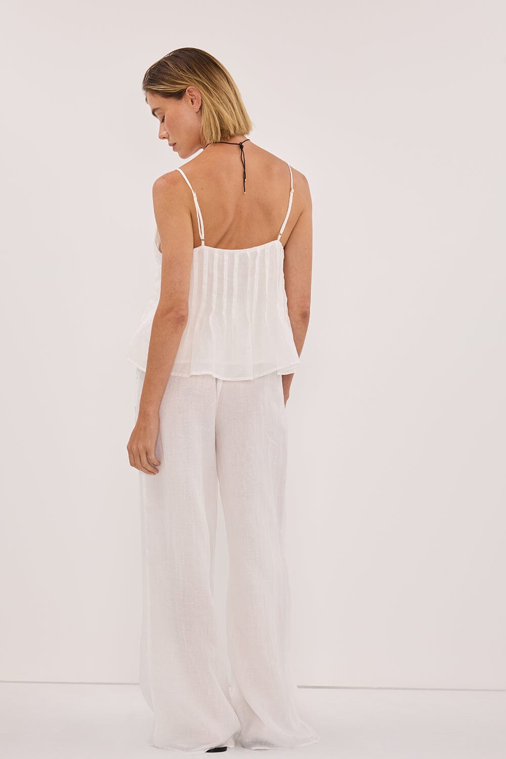 TAHLIA WHITE RAMIE TOP Clothing DISSH Boutiques 