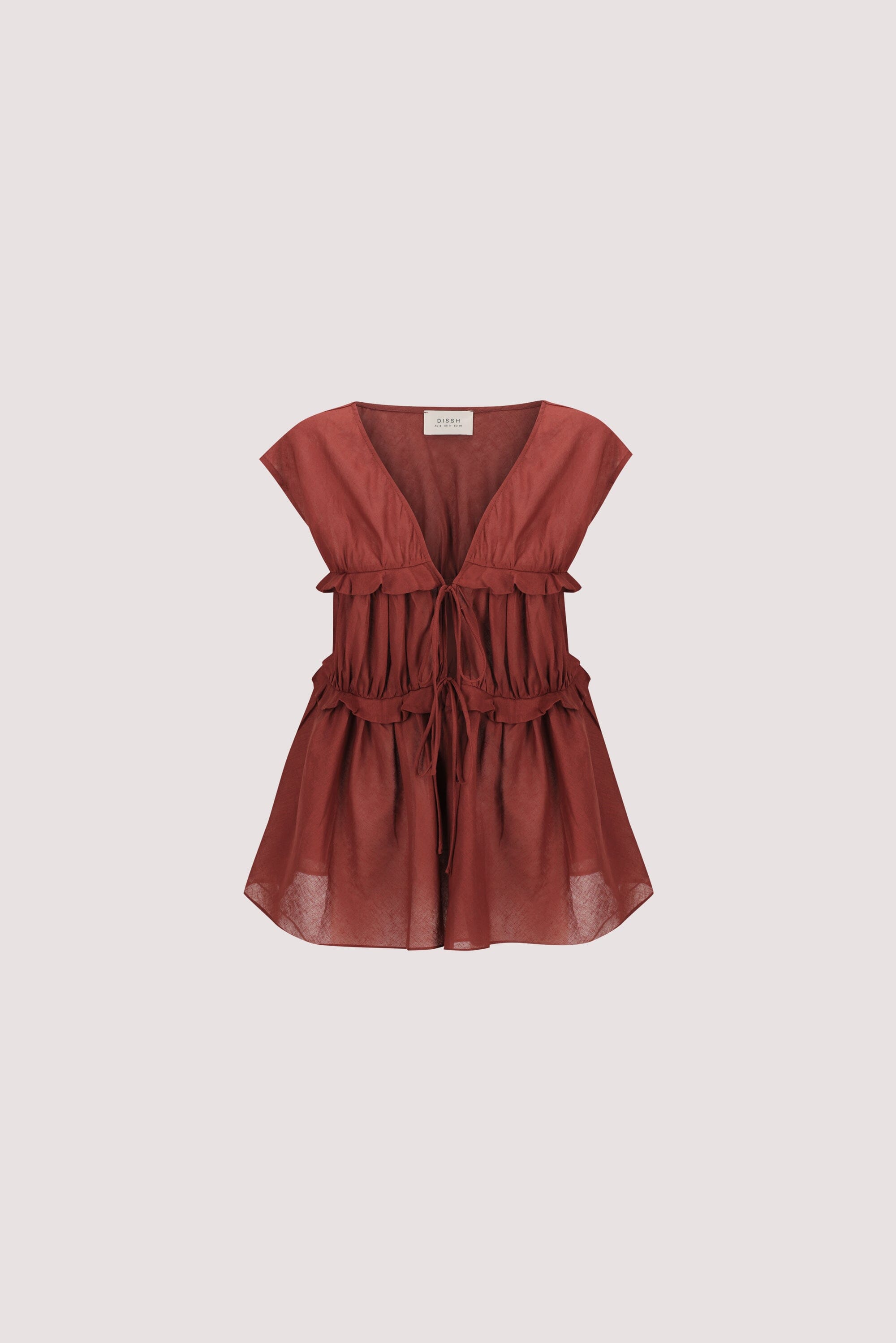QUINN SAHARA LINEN RUFFLE TOP