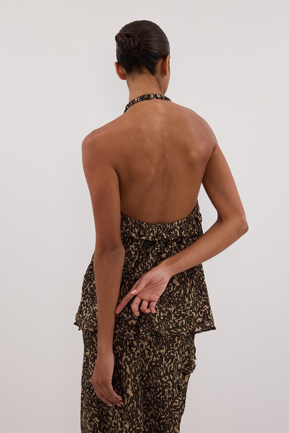 MARVILLA CHOC HALTER TOP Clothing DISSH Boutiques 