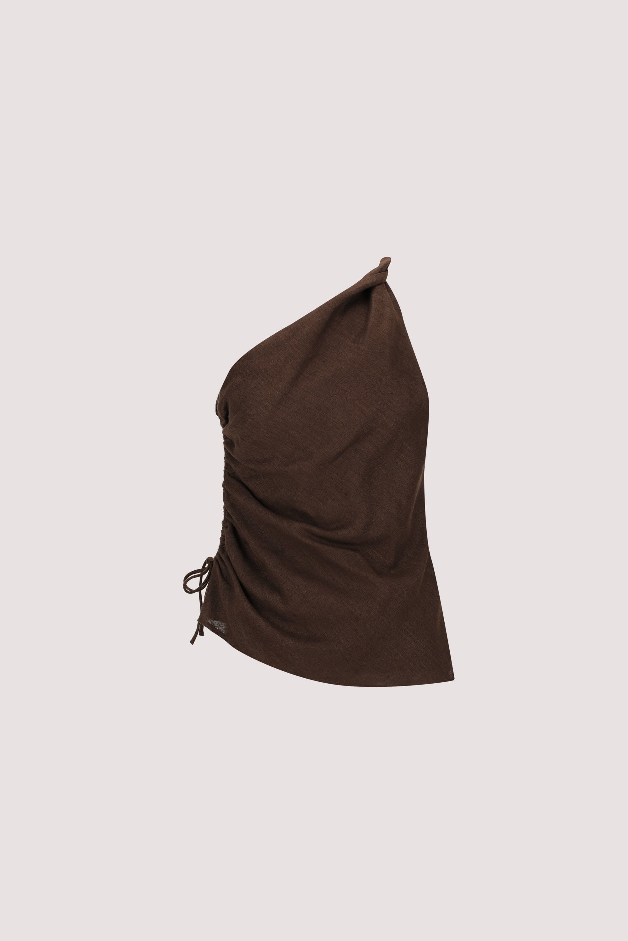 FINNY BITTER CHOC LINEN TOP