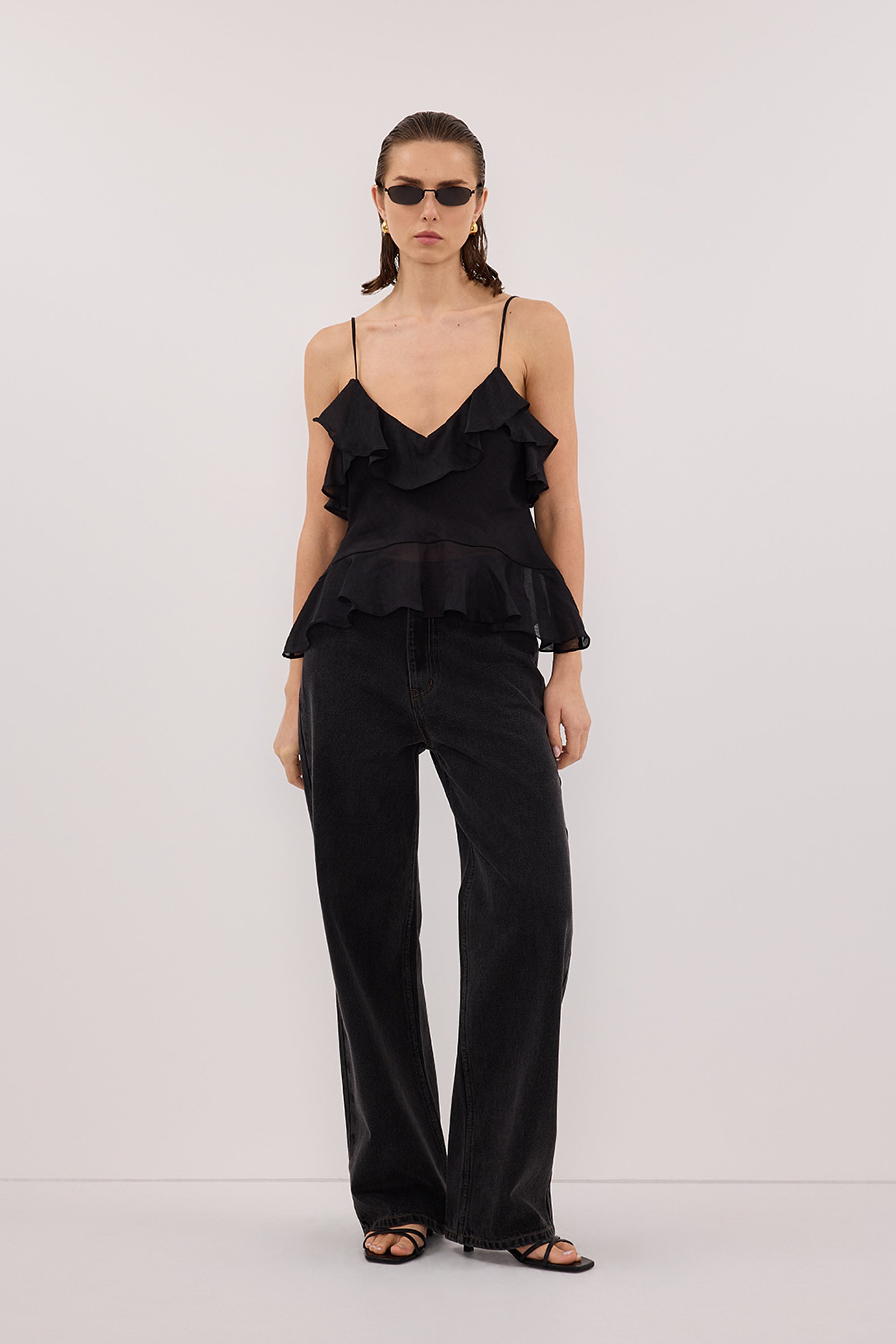SARA BLACK RAMIE CAMI TOP