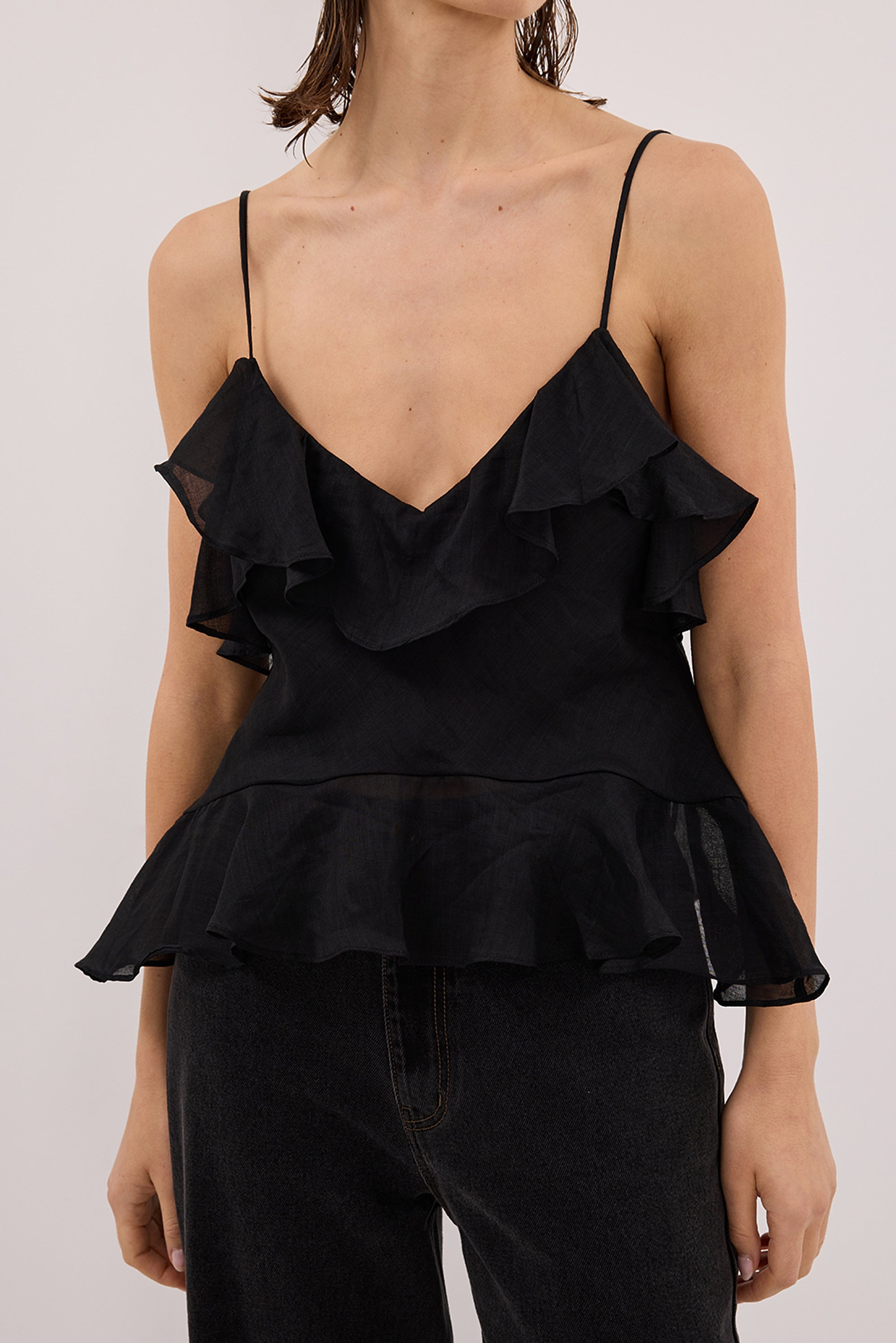 SARA BLACK RAMIE CAMI TOP