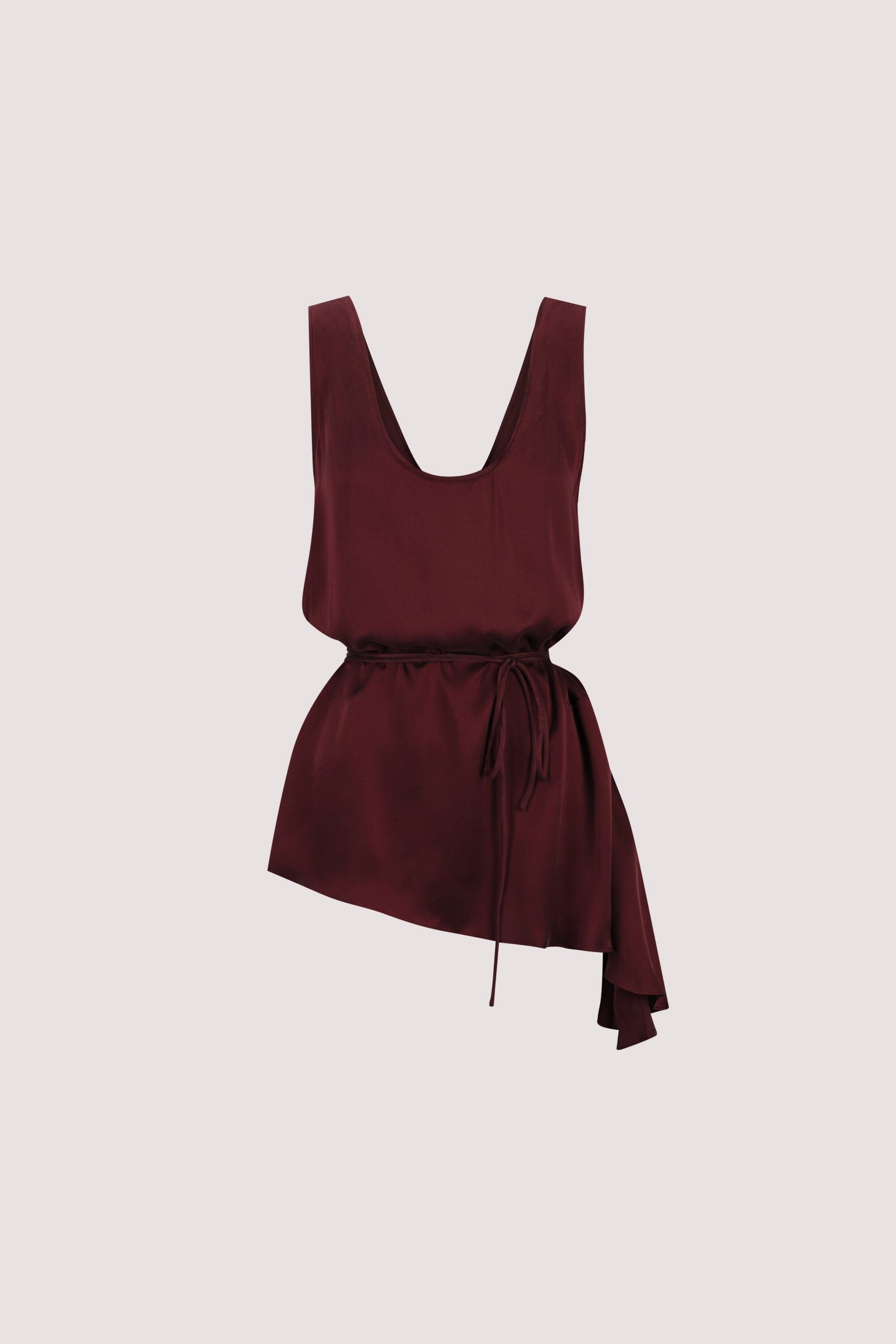LETTIE MERLOT SILK CAMI TOP Clothing DISSH Boutiques 