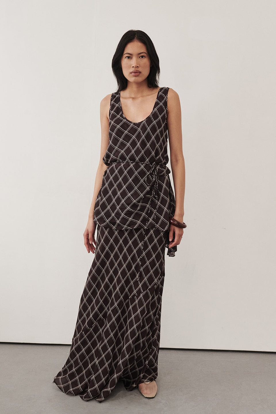 ARLINGTON CHOC SLEEVELESS CAMI TOP Clothing DISSH Boutiques 
