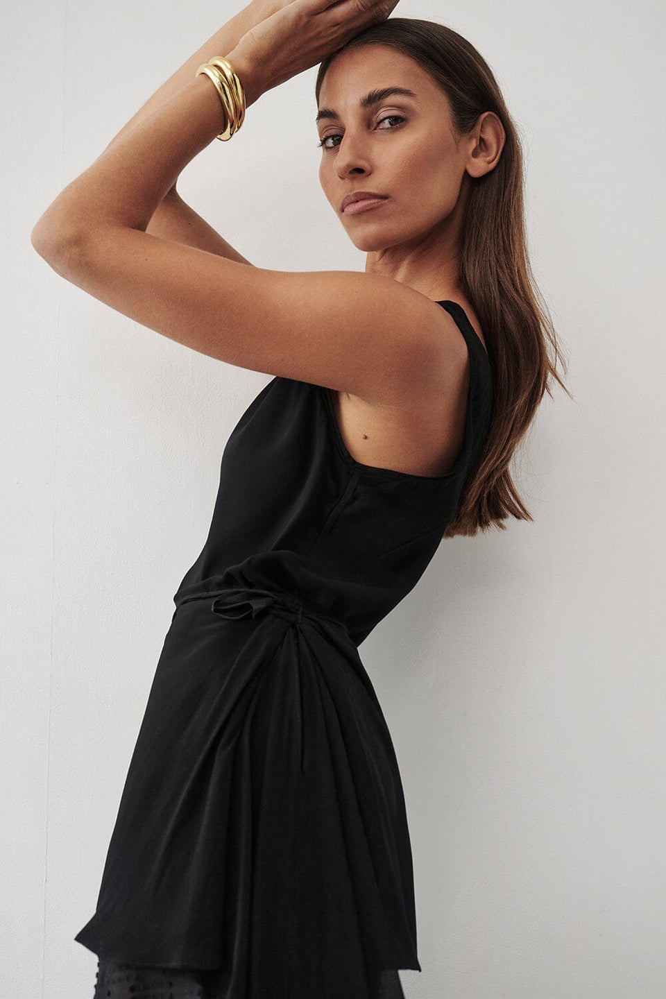 RUDI BLACK SLEEVELESS CAMI TOP Clothing DISSH Boutiques 