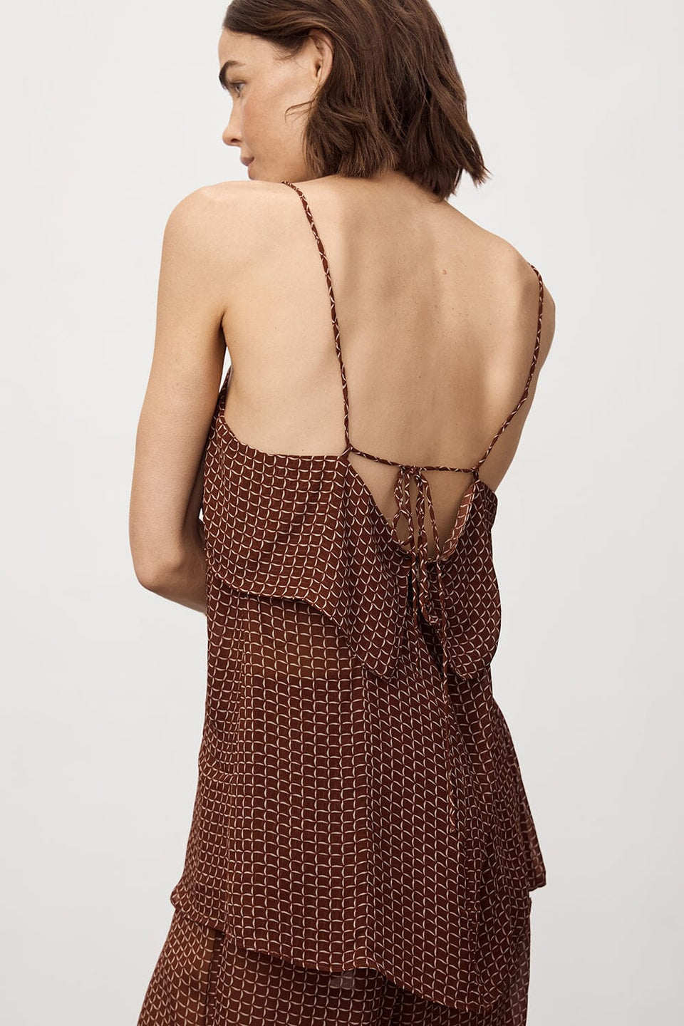 TIA SAHARA SLEEVELESS MICRO CHECK CAMI Clothing DISSH Boutiques 6 SAHARA RED 