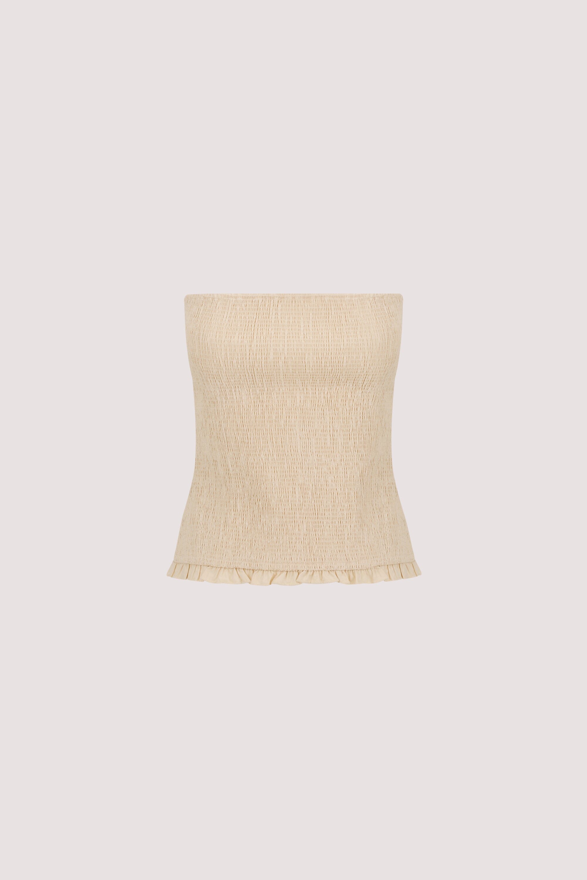 EDIE STONE STRAPLESS COTTON TOP
