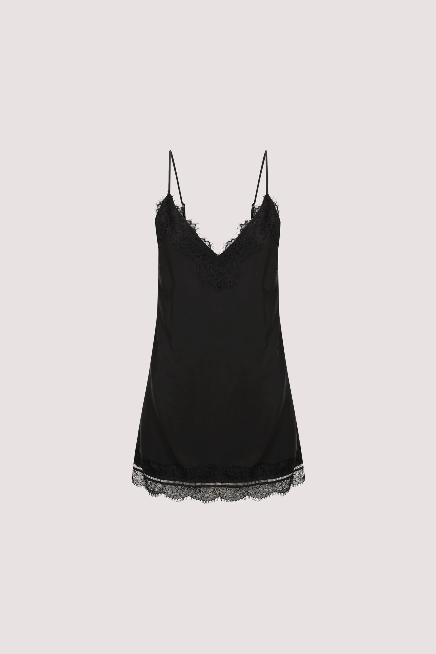 ANDREA BLACK SLEEVELESS LACE CAMI TOP Clothing DISSH Boutiques 