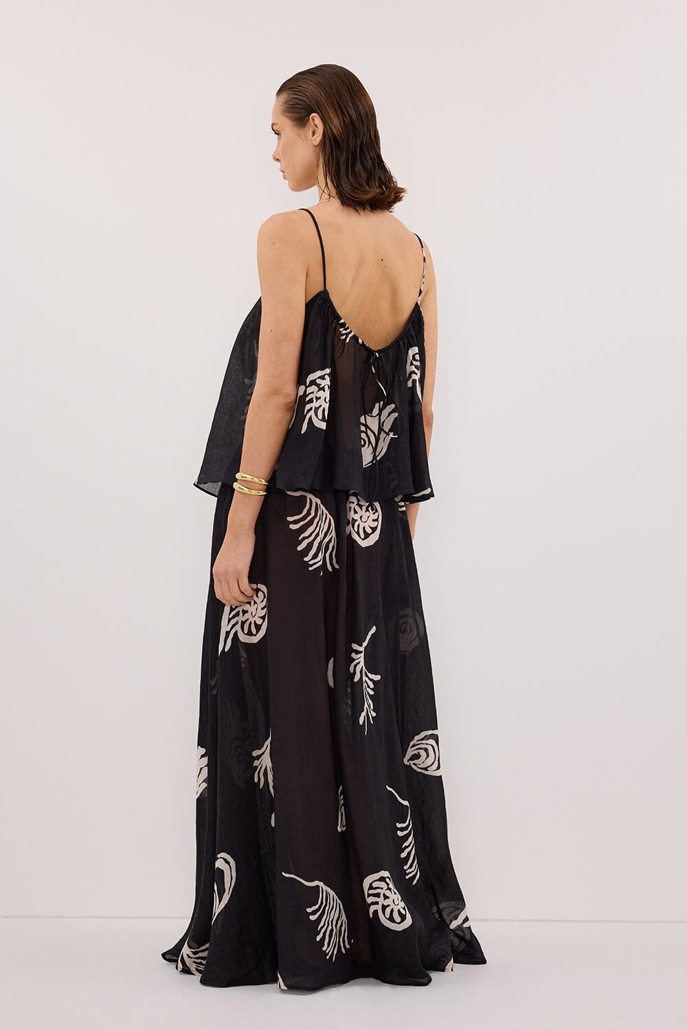 POSITANO BLACK SLEEVELESS RAMIE TOP Clothing DISSH Boutiques 
