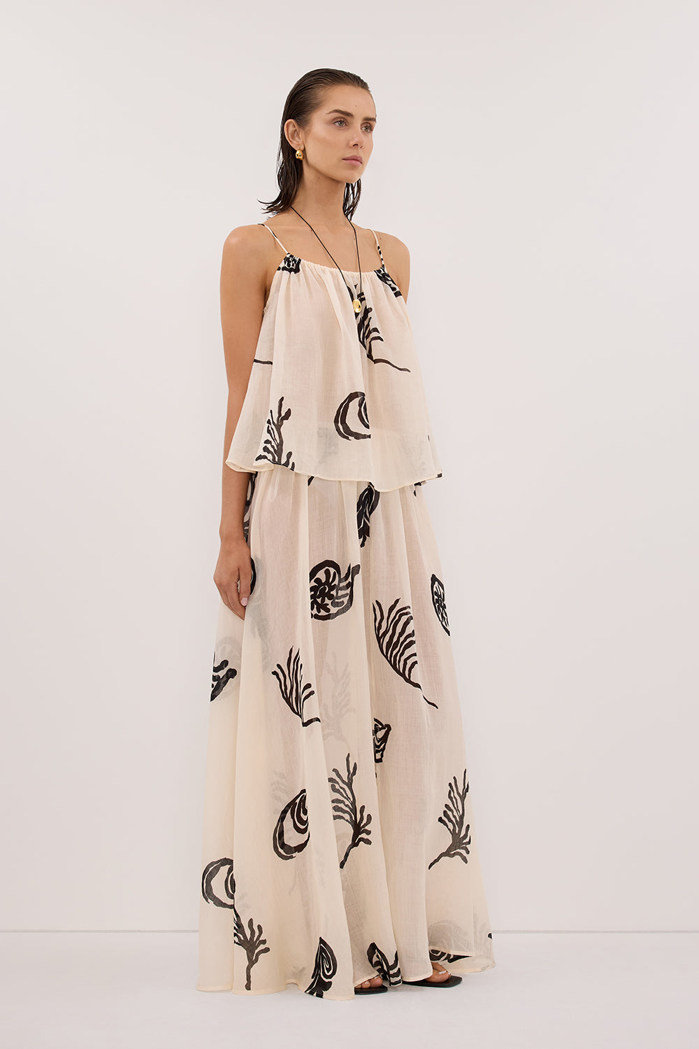 POSITANO SANDSTONE SLEEVELESS RAMIE TOP Clothing DISSH Boutiques 
