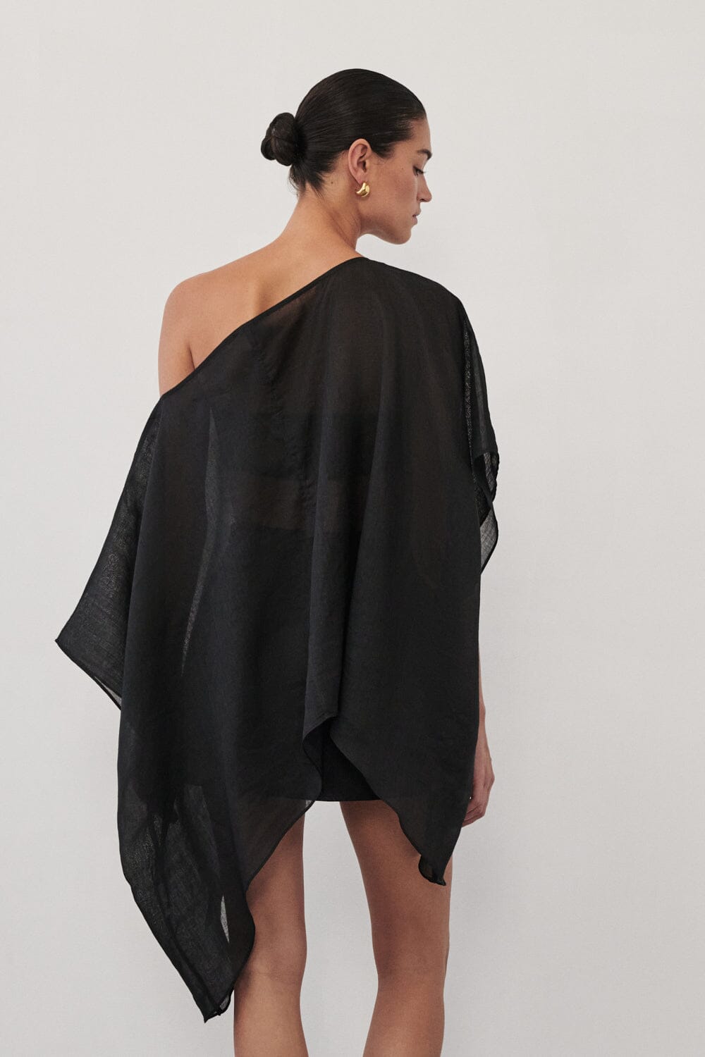 BRIANNE BLACK BATWING RAMIE TOP Clothing DISSH Boutiques 