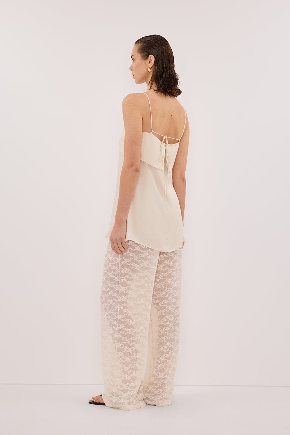 IDA SANDSTONE SLEEVELESS FOLDOVER CAMI TOP Clothing DISSH Boutiques 