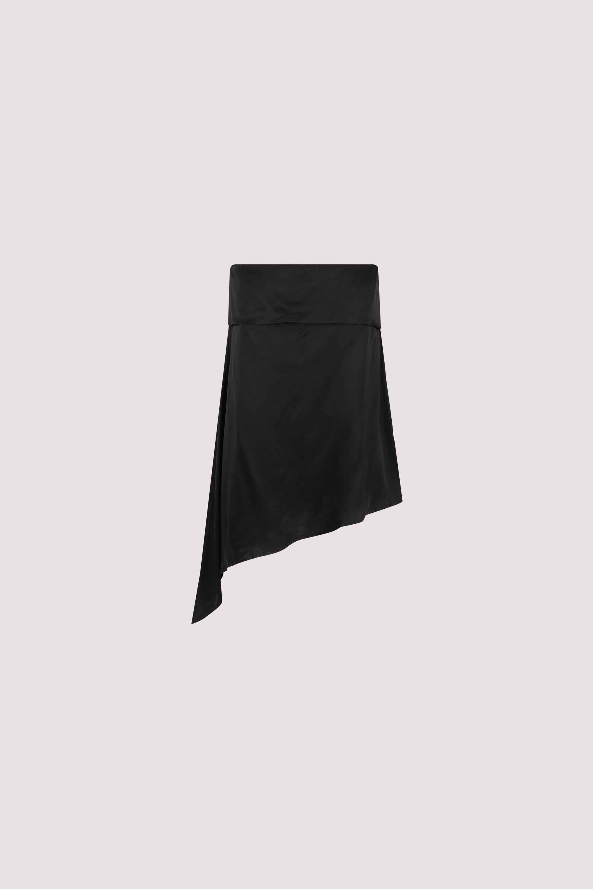 SANDER BLACK STRAPLESS SATIN TOP