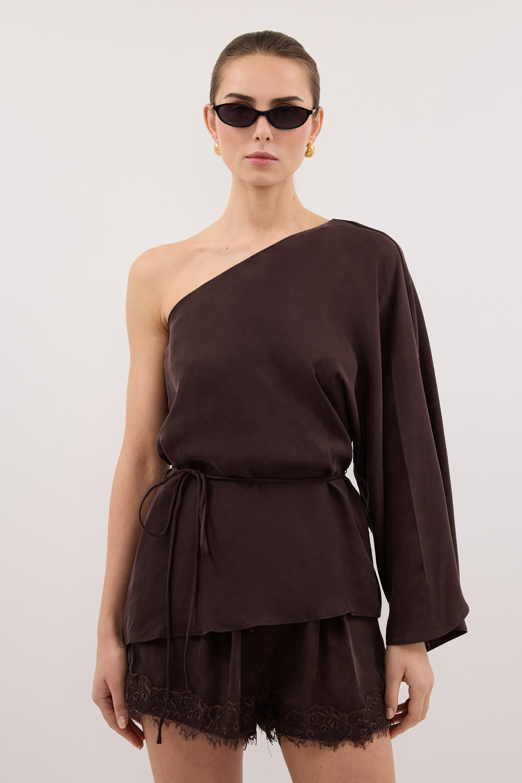 RODEO PLUM CHOC CUPRO ASYM TOP