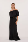 ARLO BLACK RAMIE OFF SHOULDER BUBBLE TOP