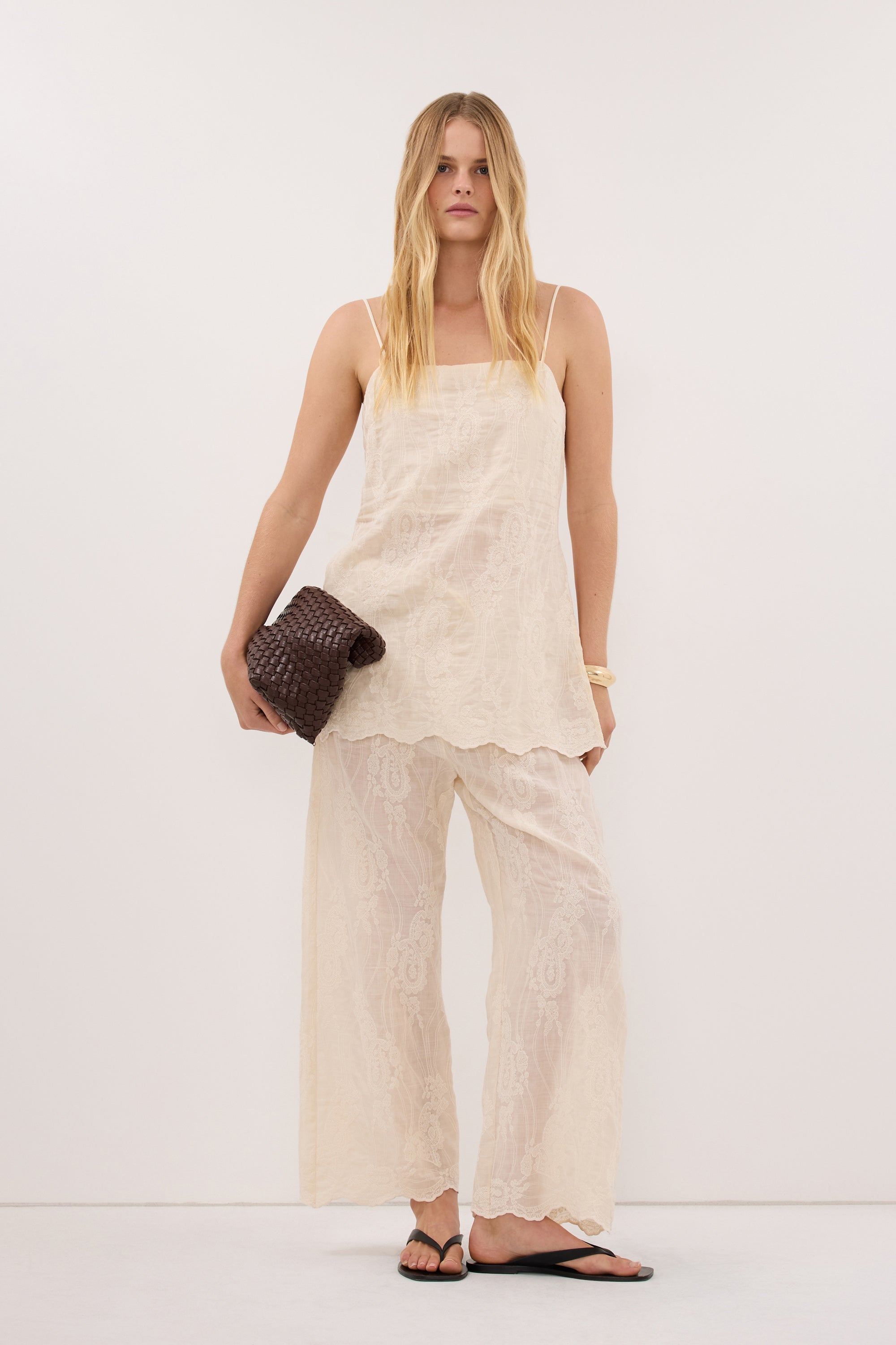 CORDELIA SANDSTONE RAMIE CAMI TOP