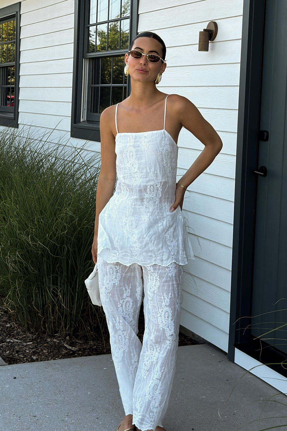 CORDELIA WHITE RAMIE CAMI TOP